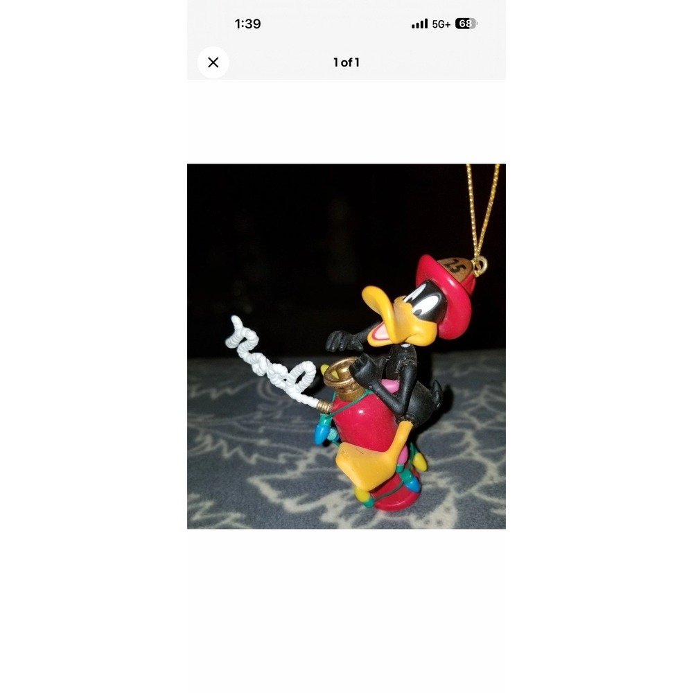 Daffy Duck Fireman Noel Ornament (Warner Bros. Looney Tunes by Matrix) 1996